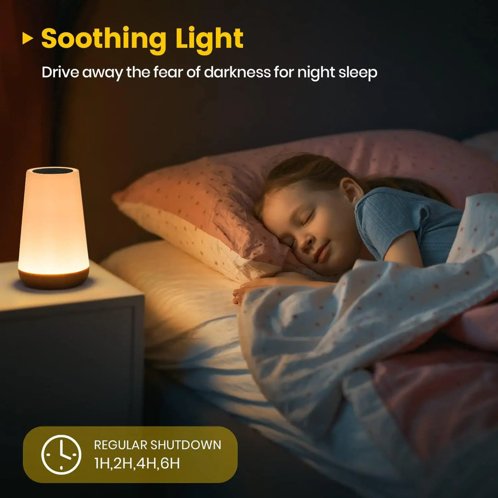 Table Lamp Bedside Lamp for Bedroom 13 Color Changing Touch Night Light RGB Remote Dimmable USB Rechargeable Portable Room Light