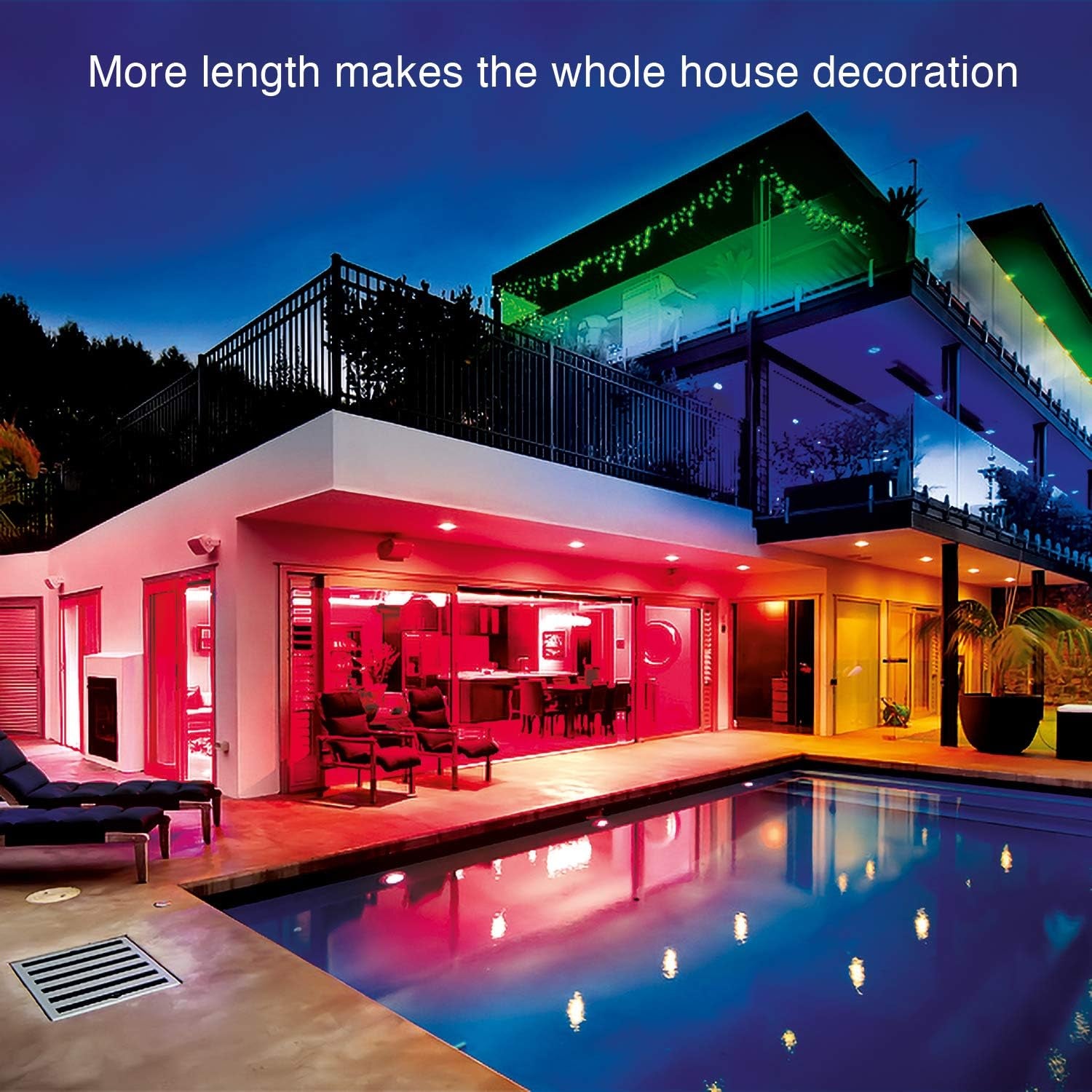 LED Lights 65.6Ft, 5050 RGB Led Strip Lights Flexible Color Changing Remote Control Led Light Strips, 2 Rolls of 32.8Ft Led Lights for Bedroom, Living Room, Party Home Decor